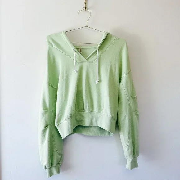 NWOT Free People Movement Playbook Hoodie in Lemongrass Size Extra Small - Picture 2 of 7